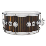 DW 14" x 6.5" Collector's Series Exotic 333 Maple Snare Drum Ziricote Pinstripe