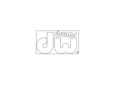 Autocollant avec logo DW blanc