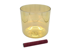 Sela Percussion 6.25” Infinity Crystal Singing Bowl in E4 440 Hz Sand Yellow