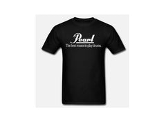 T-shirt noir à grandes perles