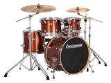 Ludwig Evolution 5PC Kit w/Hardware & Cymbals 10 12 14 14SN 20BD Copper Sparkle