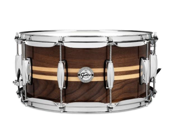 Gretsch 6.5x14 Walnut w/ Maple Inlay Snare Drum