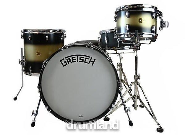 Gretsch Broadkaster 3PC 12T 16F 22B Black Satin Gold Duco