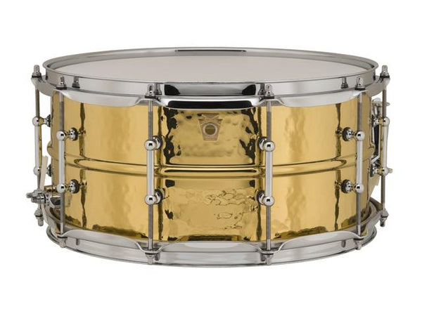 Ludwig 6.5x14 Hammered Brass w/ Tube Lugs Snare Drum