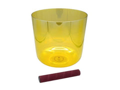 Bol chantant en cristal Infinity de Sela Percussion de 8 po en fa3 440 Hz jaune